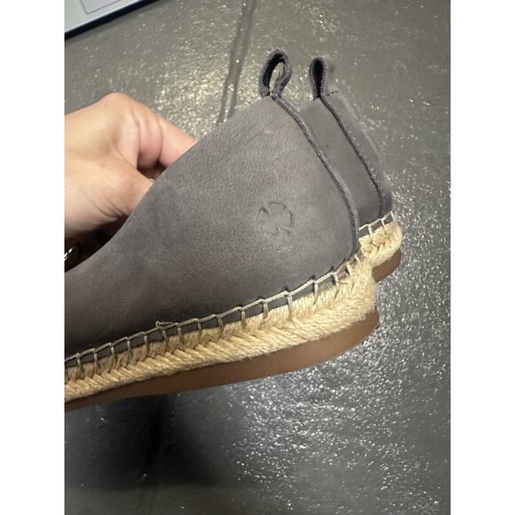Lucky Brand Gray Suede Loretto Espadrille Loafers Womens 8 - Picture 4 of 4